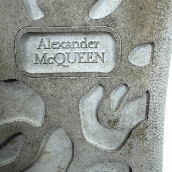 ALexander Mcqueen Oversized Python Print Sneakers Leather White Size 40.5 - Picture 9 of 11
